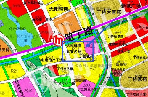 天阳融信东方邸:丁桥板块土地块详细规划图(高清版)免费获取
