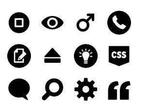 150个黑白基本图标集(含svg格式)