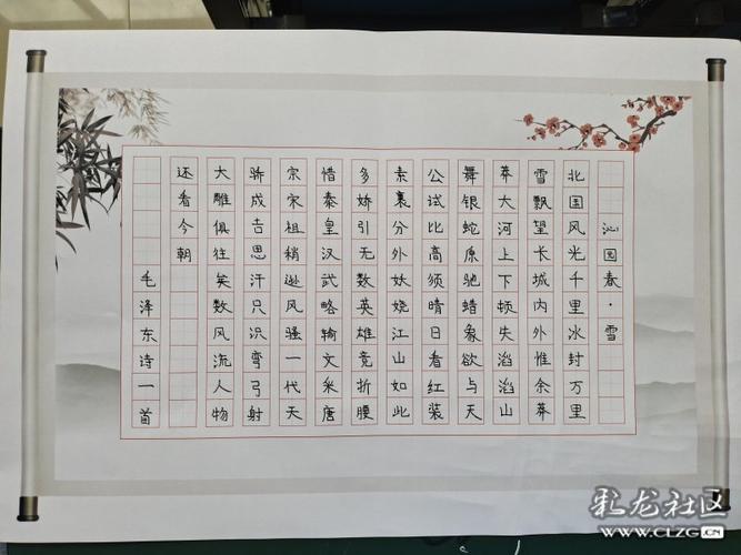 庆祝建党一百周年 毛泽东诗一首 沁园春.雪