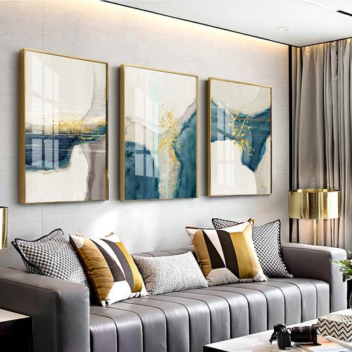 家居饰品油画壁画挂画壁饰沙发背景餐厅背景墙简约现代客厅装饰画冰晶