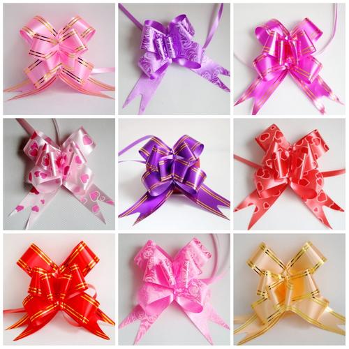 婚庆结婚用品批发 蝴蝶结手拉花 礼品包装材料 扎花抽花 丝带彩带