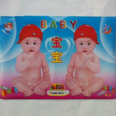 厂家直销可爱宝宝画双面覆膜防水撕不破结婚喜庆用品双胞胎