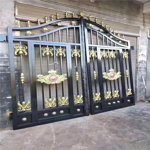 厂家批发豪华铁艺大门_电动铁艺大门_别墅遥控开关铁艺大门