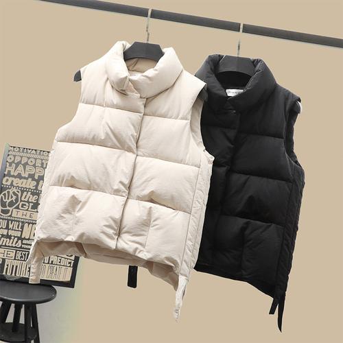 秋冬背心羽绒宽松马甲棉服短款坎肩