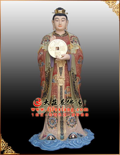 道教神像 郑二铜雕彩绘塑像   产品详情