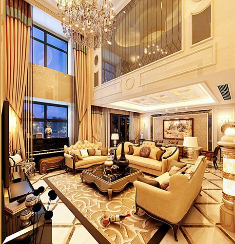 复式别墅客厅装修效果图 令空间敞阔豪华而不空旷