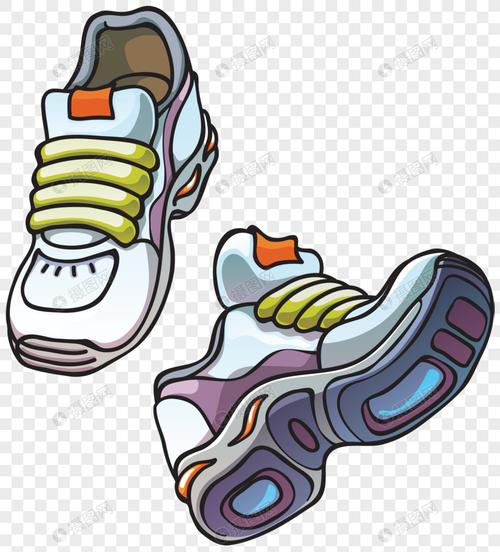 手绘卡通漫画运动鞋元素
