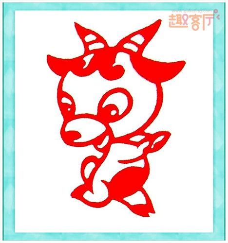 剪纸动物图案大全(图02)可爱小羊羊年剪纸图案.