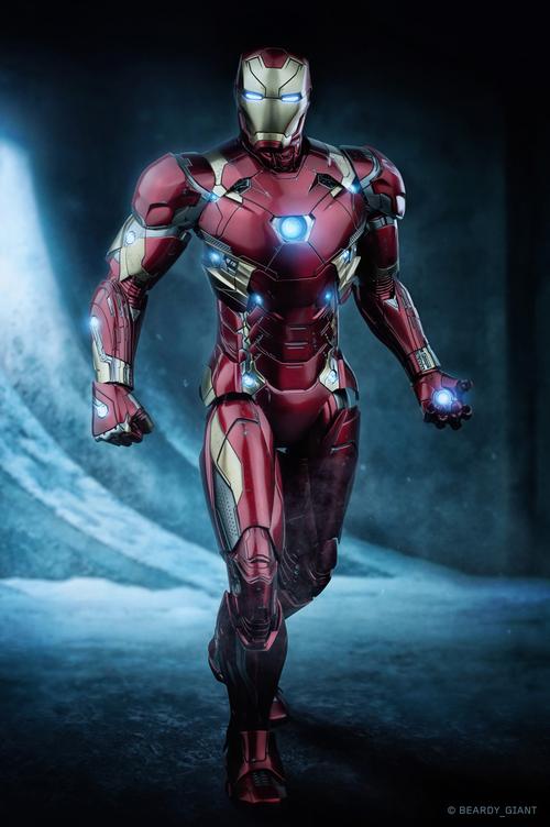 《美国队长3》钢铁侠mark 46 1:6比例合金珍藏人偶实物图精彩亮相
