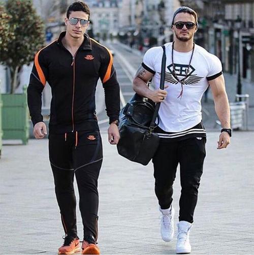 肌肉兄弟运动健身训练男裤gymshark运动长裤男健身宽松透气长裤