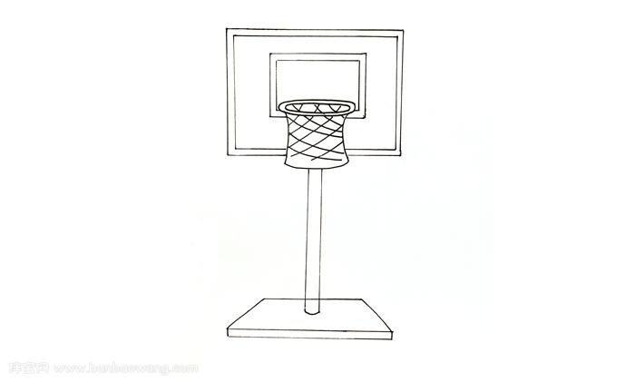 篮球架简单画法