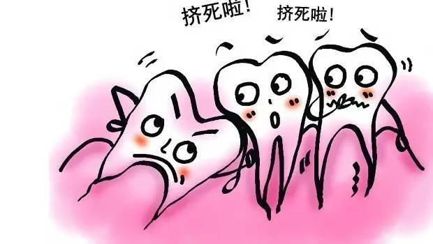 萌出,而乳牙却迟迟不掉,占据了原本应该属于恒牙的位置,出现双排牙