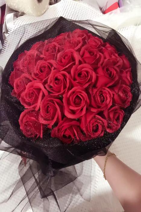 多款不同色手捧香皂花玫瑰花礼物送礼物生日礼物送闺蜜送朋友礼物