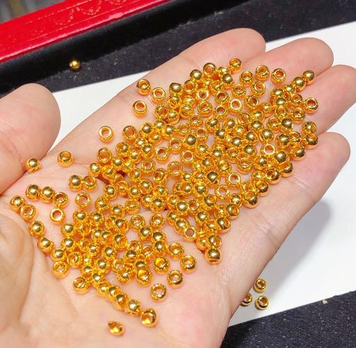黄金999足金金珠 3d硬金光面磨砂散珠转运珠 珠宝饰品配件