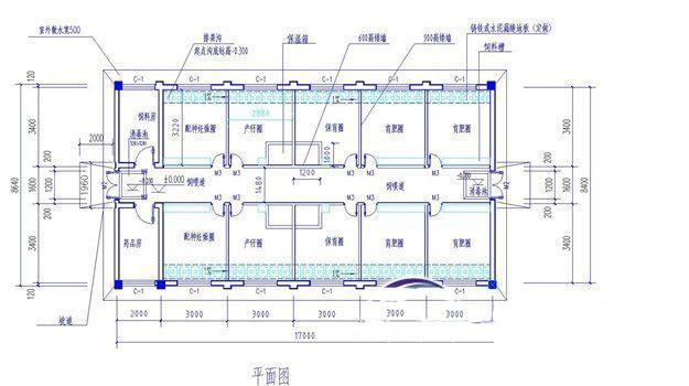 猪舍设计图纸的详细介绍