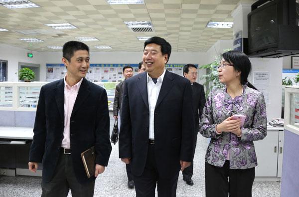 山西大学校长贾锁堂做客中国日报社