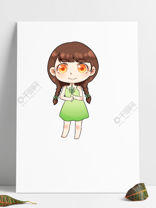 动漫女生头像简约原创卡通素材人物唯美元素