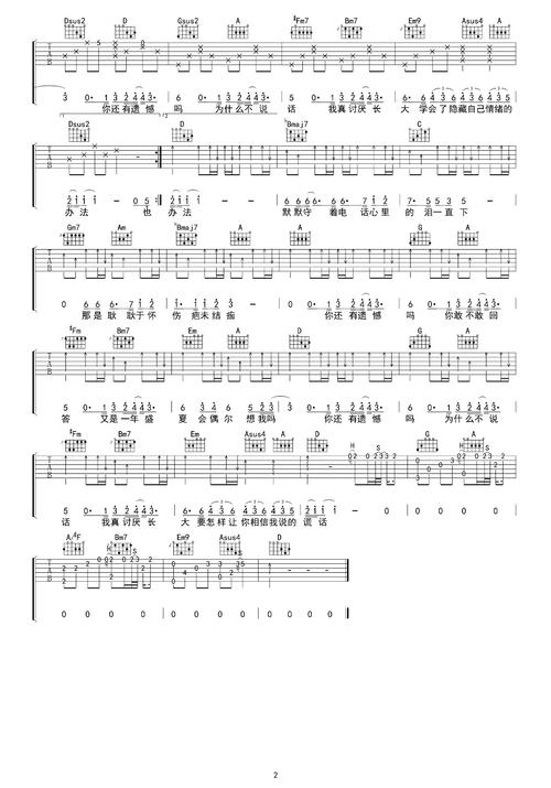 汪苏泷-耿-吉他谱-吴先生制作