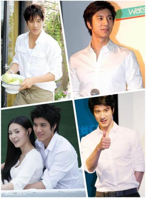 吴尊吴亦凡钟汉良李敏镐尼坤 男神穿白衬衫帅气依旧(图)