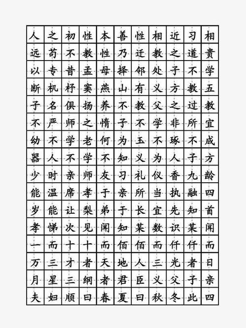 弟子规钢笔楷书字帖高清矢量图案