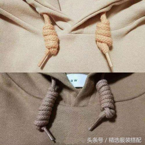 卫衣宽绳子打结法教程-帽子扁绳子花式打结