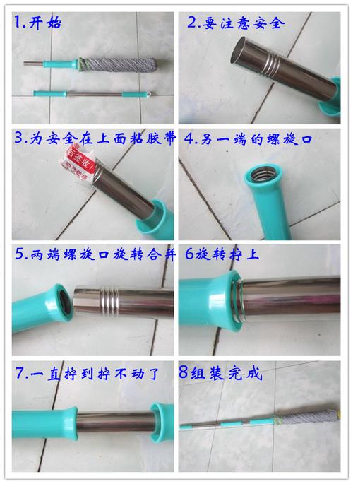 毕卡锁懒人墩布挤水拖把毕卡锁拧水可伸缩不锈钢普通拖布墩布包邮_7折