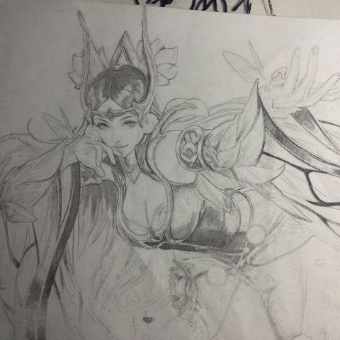 王者荣耀英雄素描图