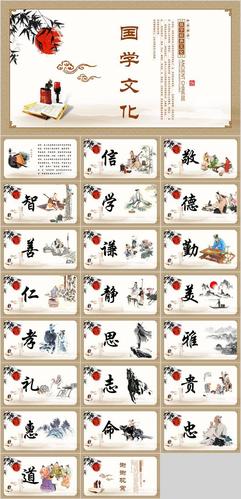 国学经典文化ppt模板