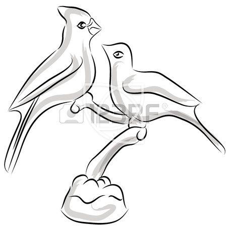 比翼鸟简笔画