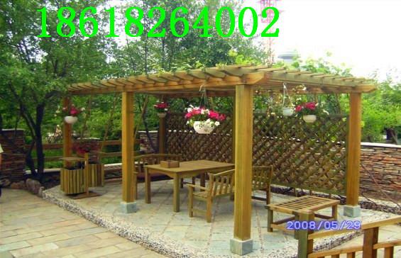 防腐木葡萄架碳化木花架爬藤架子停车架雨棚遮阳棚实木可定制