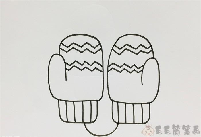 冬季手套简笔画手套儿童简笔画