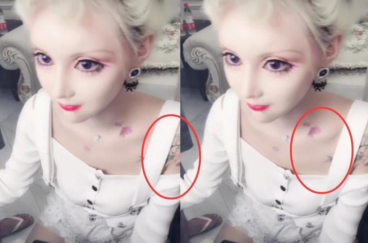 芭比整个肩膀都是"粉色纹身"!网友看完:不淡定了!