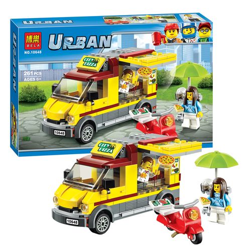 城市警察系列乐高60150披萨外卖面包车儿童益智男孩拼装积木玩具