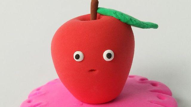 粘土变身可爱苹果小秒招