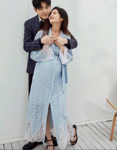 颖儿昔日待产超幸福,去拍怀孕写真,付辛博耐心陪伴还