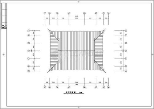 南方某框架结构重檐歇山建筑方案图
