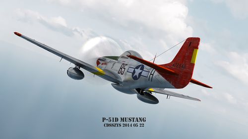 红色机尾redtails332大队涂装p51d北美野马