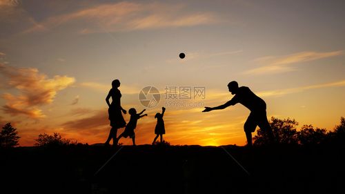 亲子互动剪影图片素材_免费下载_jpg图片格式_vrf高清