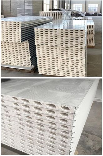 彩钢机制岩棉保温板 隔音硫氧镁净化板 隔热防火车间硫氧镁板