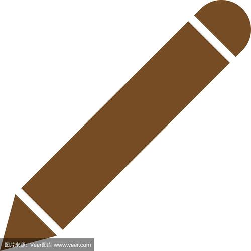 铅笔,彩色图片,褐色,平坦的,计算机图标