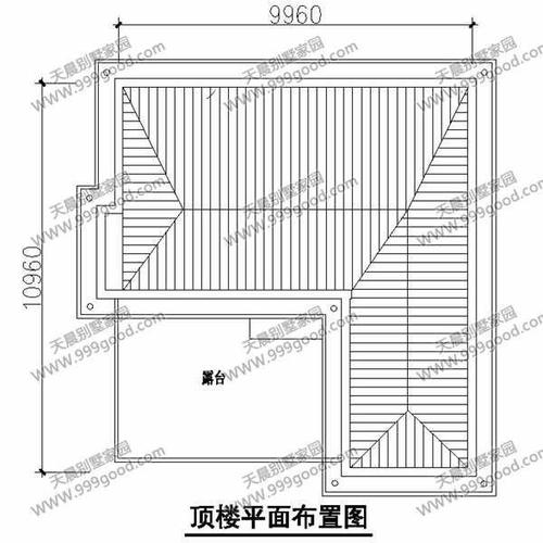 屋顶层平面图
