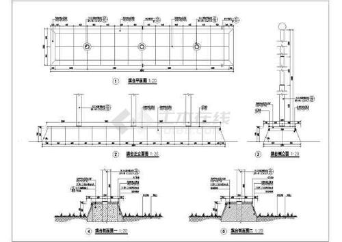 旗台旗杆做法cad详图dwg