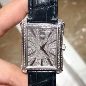 正品伯爵黑带系列 18k白金镶钻满天星自动机械男表g0a33075