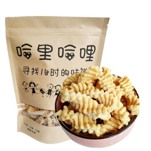 哈里哈里130g*3袋锅巴零食80后休闲加力加哈哩哈利膨化大礼包包邮