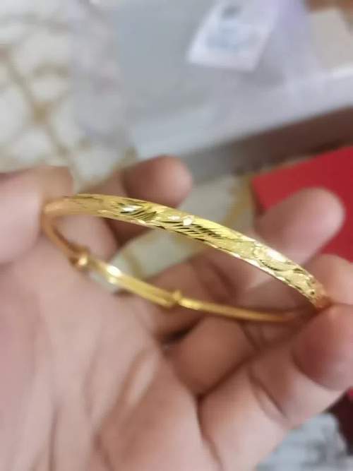 【菜百首饰黄金手镯/手链/脚链】菜百首饰 黄金手镯 足金时尚花纹推拉