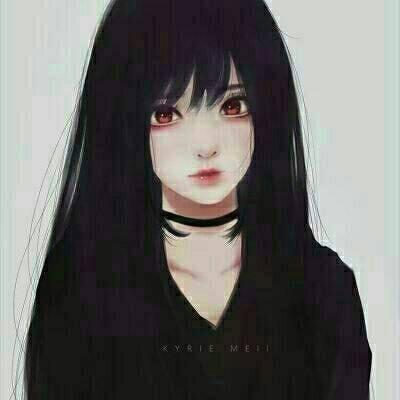 黑暗系列的动漫女生头像