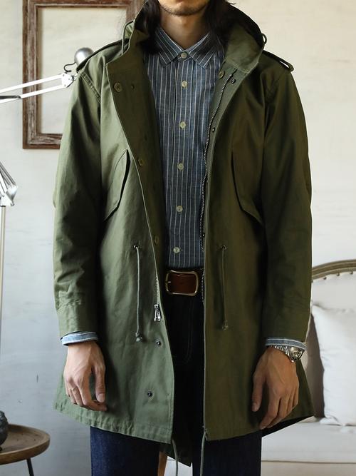 红风美式m51鱼尾风衣军事外套男宽松工装中长款军版大衣秋parka