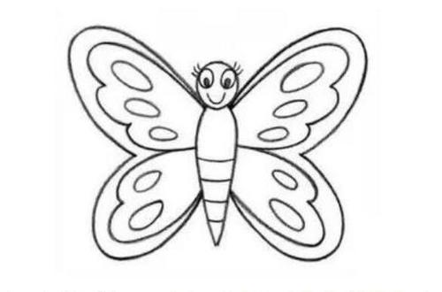 蝴蝶简笔画的画法教程图解一步步教学