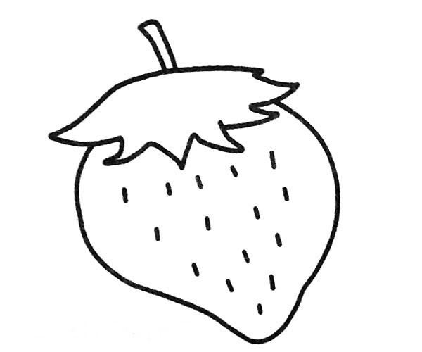 【草莓简笔画】五种不同的草莓简笔画画法图片