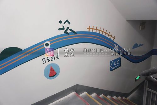 沙田碧桂园楼梯 墙绘壁画